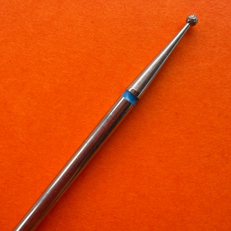 Ball bit (Gulička) 012 – modrý prúžok, diamantový nadstavec na manikúru